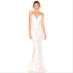 NEW Noel and Jean by Katie May The Lady Embroidered Illusion Gown, Size 2